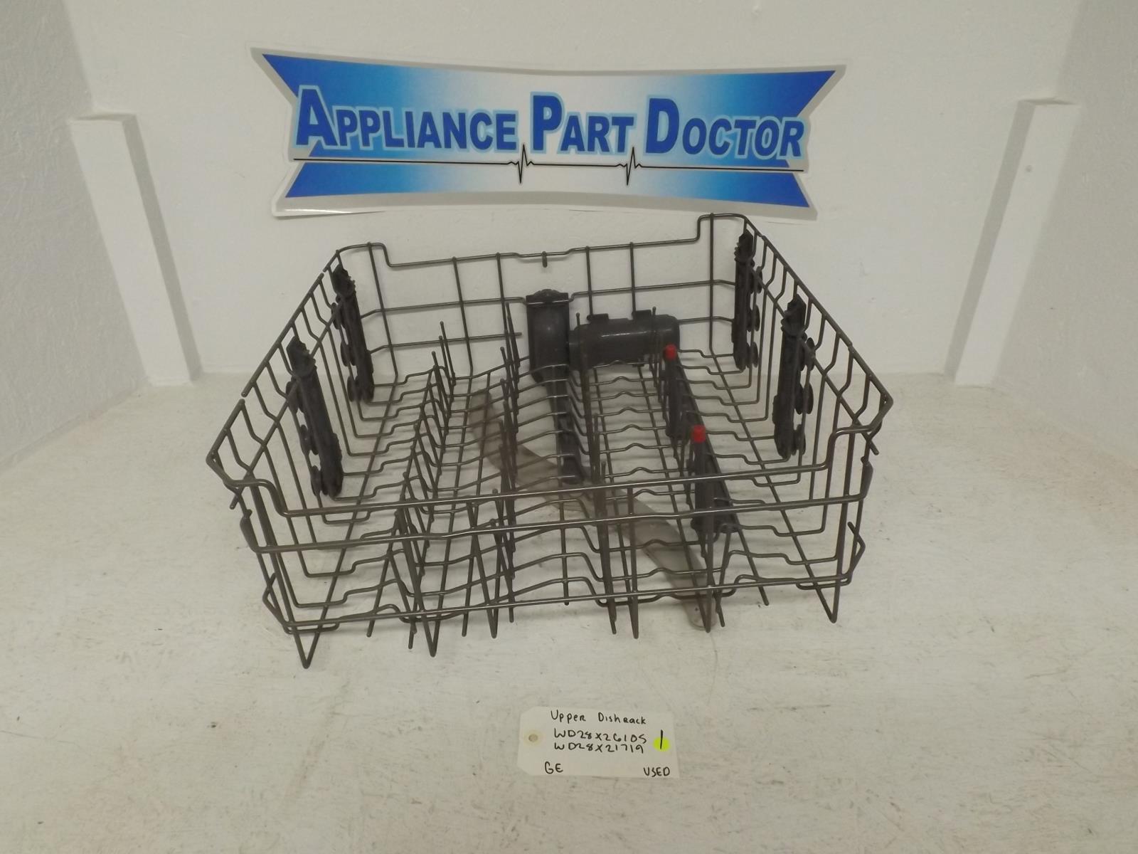 GE Dishwasher WD28X26105 WD28X21719 Upper Dish Rack Used GE Dishwasher WD28X26105 WD28X21719 Upper Dish Rack Used